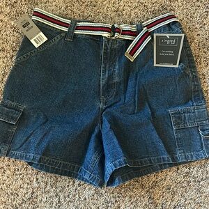 NWT riveted by Lee. Denim shorts. Belt ,button,and zipper. Cute side pockets.
